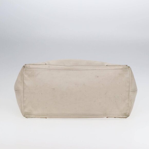 BALENCIAGA Navy Cabas Hand Bag Leather White Silver - Picture 9 of 16